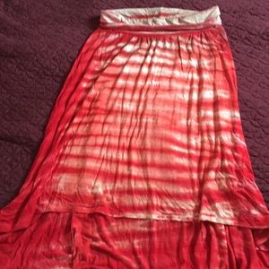 Pink lotus tie dye skirt